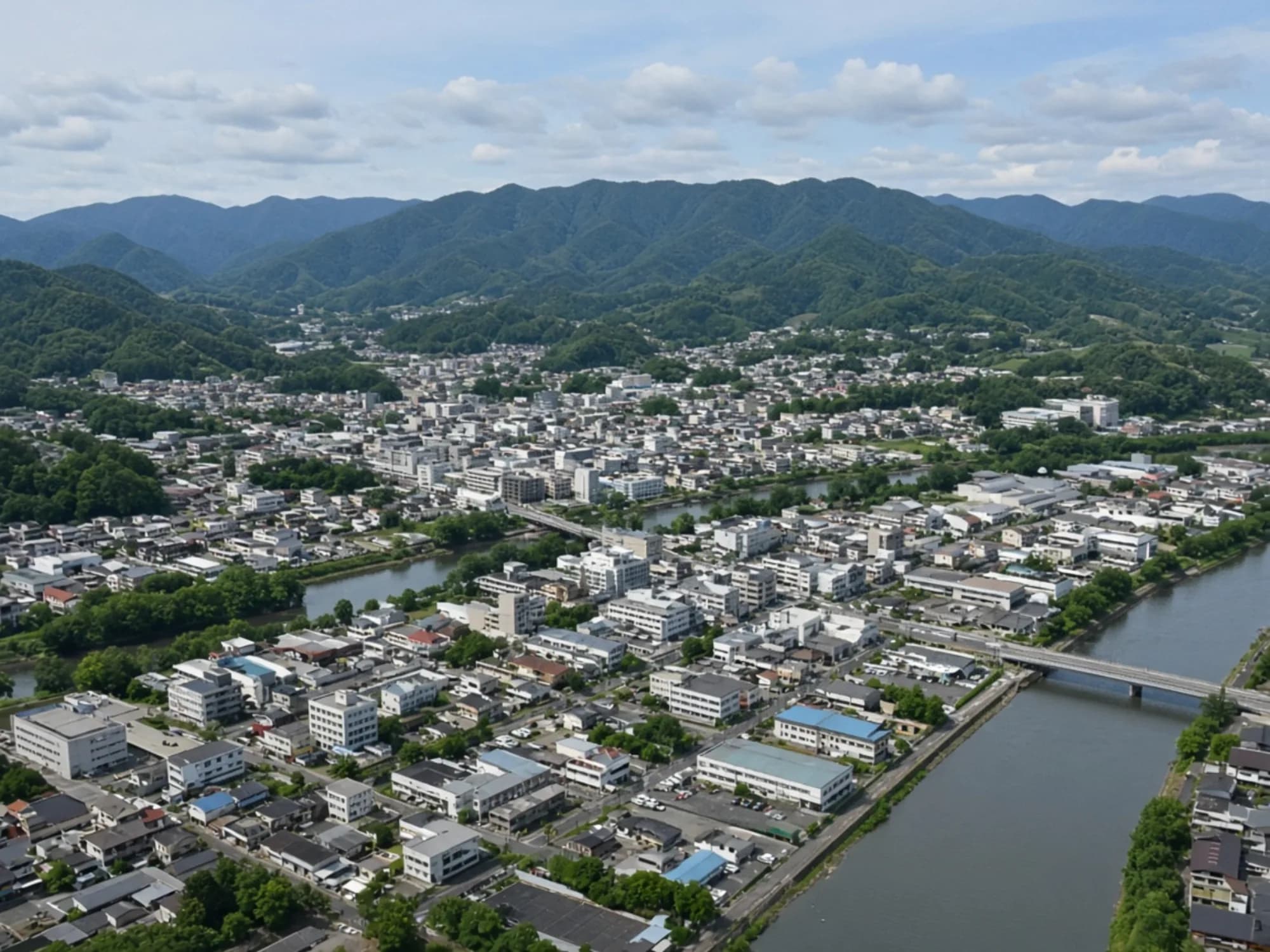 夕暮れの街並み